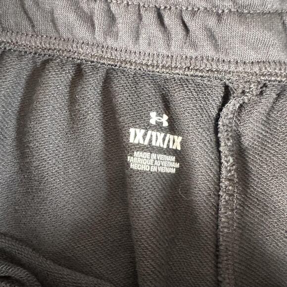 Under Armour Shorts Womens 1X Black Crossover Waist Pockets Cotton Blend 1382765 - Picture 8 of 15